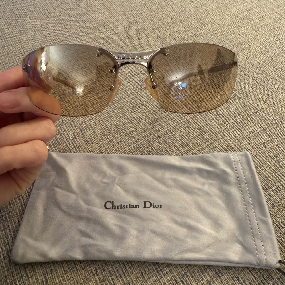 Dior Rectangular Brown Sunglasses - image 3